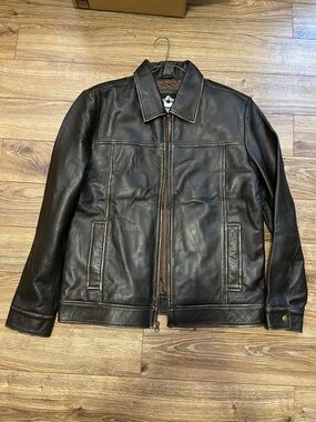 Men's Dark Brown Leather Jacket